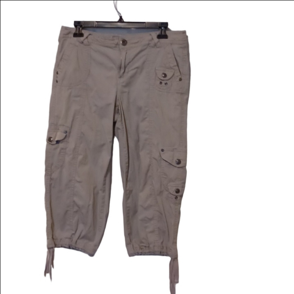 -- Khakis & Co Casual Light Gray Cargo Pants